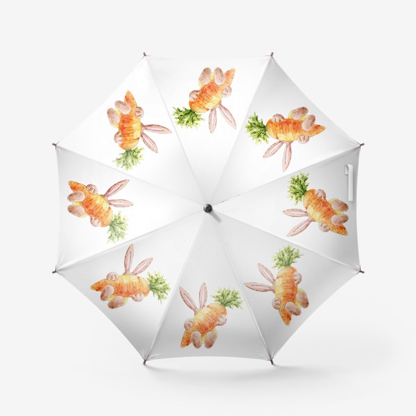 Зонт «Зайка с морковкой, серия Ушастые, Новый год 2023»