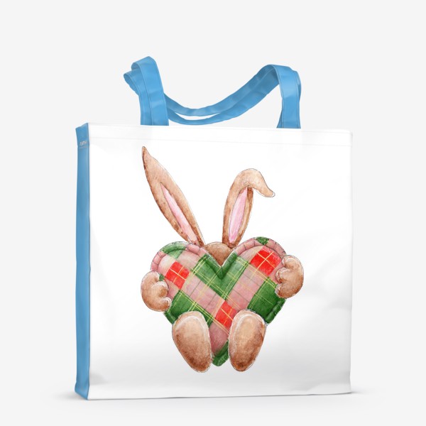 Сумка-шоппер «Кролик с сердечком, серия Ушастые, Новый год 2023»