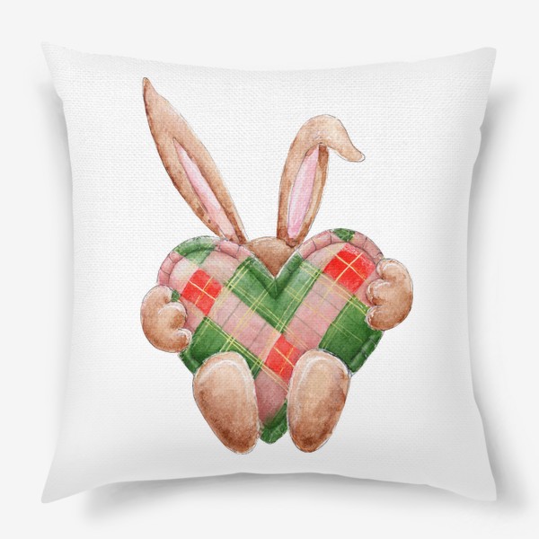 Подушка «Кролик с сердечком, серия Ушастые, Новый год 2023»