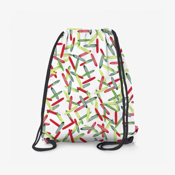 Рюкзак «Абстрактный паттерн Красные, зеленые и салатовые конфетти.»
