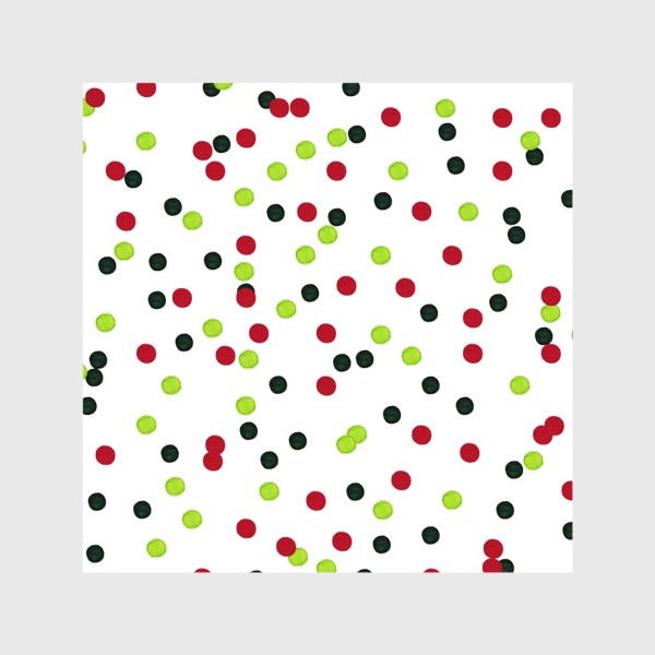 Шторы «Новогодний абстрактный паттерн Красный и зеленый горошек Конфетти»