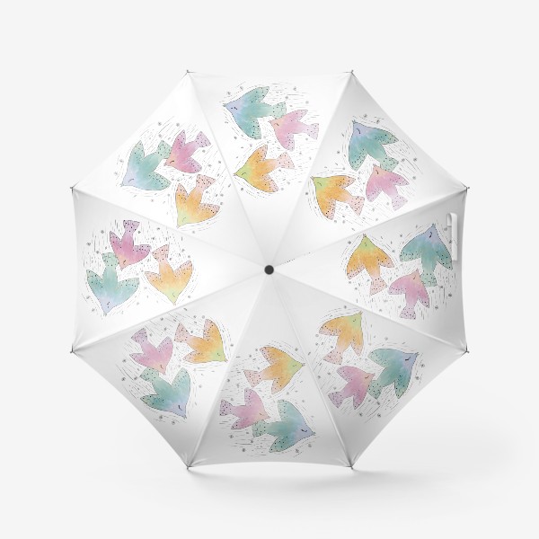 Зонт «Принт с птицами»