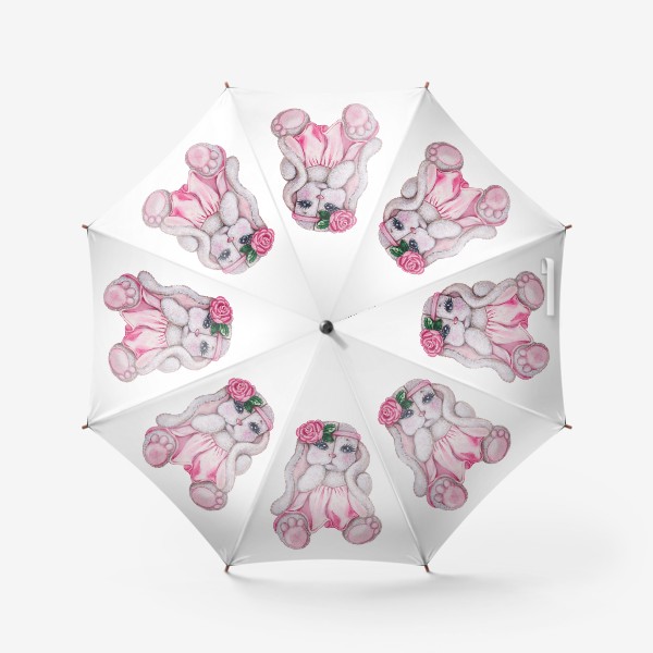 Зонт «Зайка в розовом 2. Символ Нового Года»