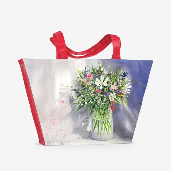 Пляжная сумка &laquo;Букет из полевых цветов&raquo;