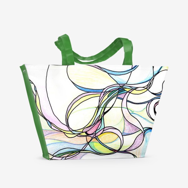 Пляжная сумка &laquo;Графичная цветная абстракция &raquo;