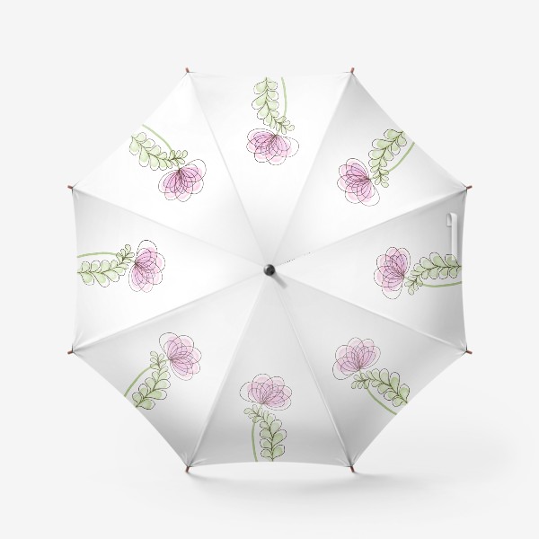Зонт «Акварельный минималистичный цветок»
