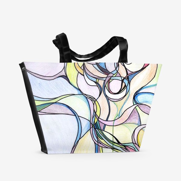 Пляжная сумка &laquo;Разноцветная абстракция &raquo;