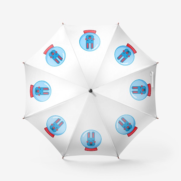 Зонт «Водный кролик в снежном шаре»