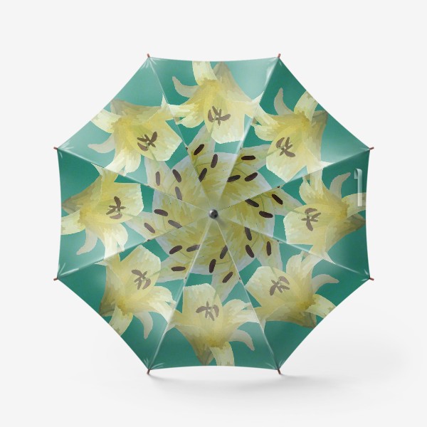 Зонт «Лилии на зеленом фоне / Lilies on green background »