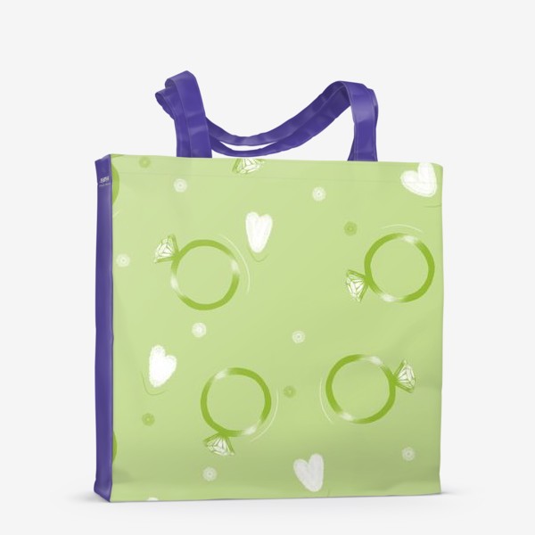 Сумка-шоппер «зеленые колечки»