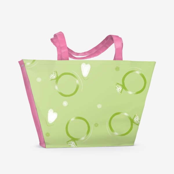 Пляжная сумка «зеленые колечки»
