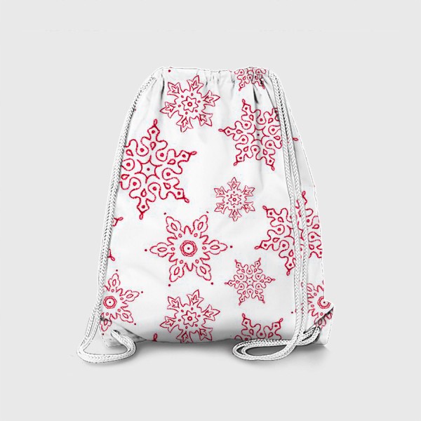 Рюкзак «Красные снежинки»