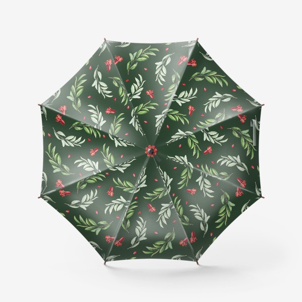 Зонт «Листья и цветы граната»