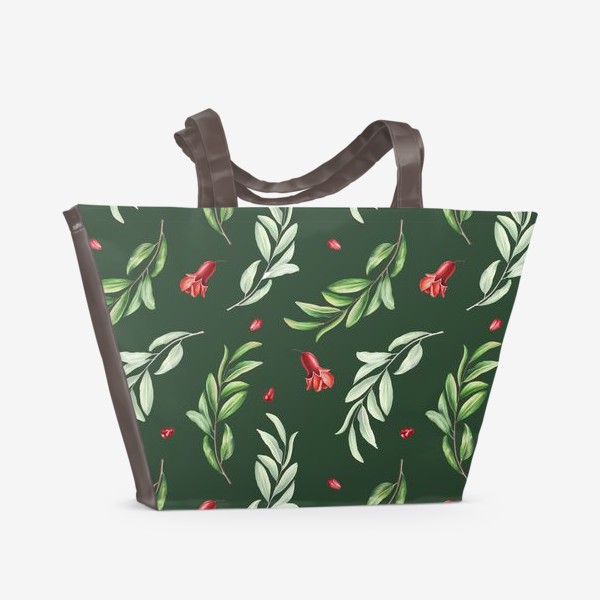 Пляжная сумка «Листья и цветы граната»