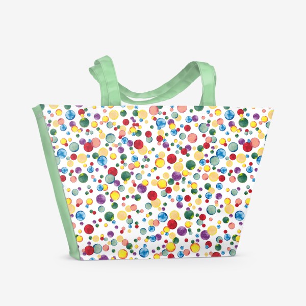 Пляжная сумка «Разноцветное конфетти. Новогодний паттерн.»