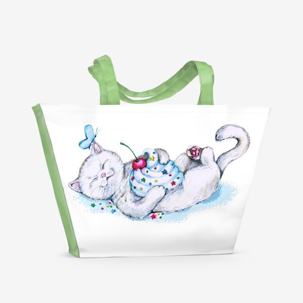 Пляжная сумка «Котик. Символ Нового Года»