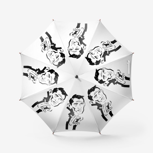 Зонт «Жак Брель, графический портрет поэта, музыканта, актера»