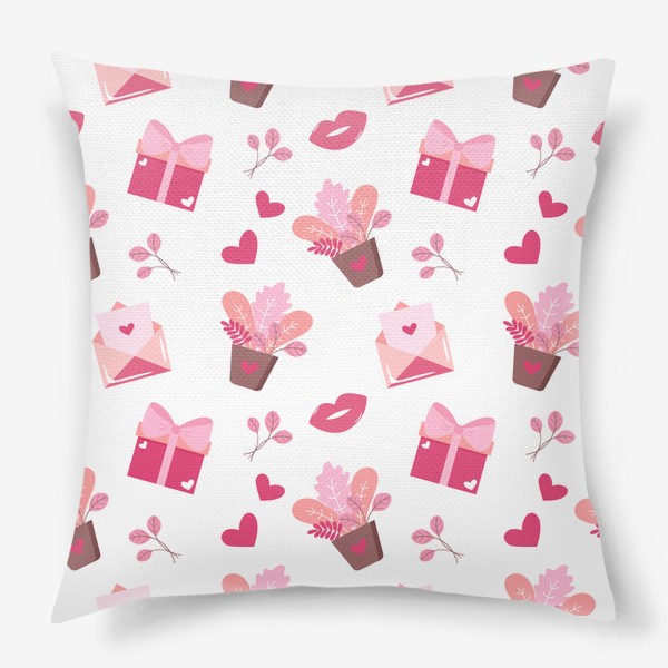 Подушка «Нежный принт в розовом цвете»