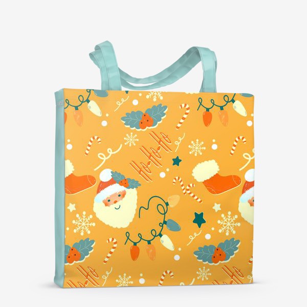Сумка-шоппер «оранжевый новогодний фон»