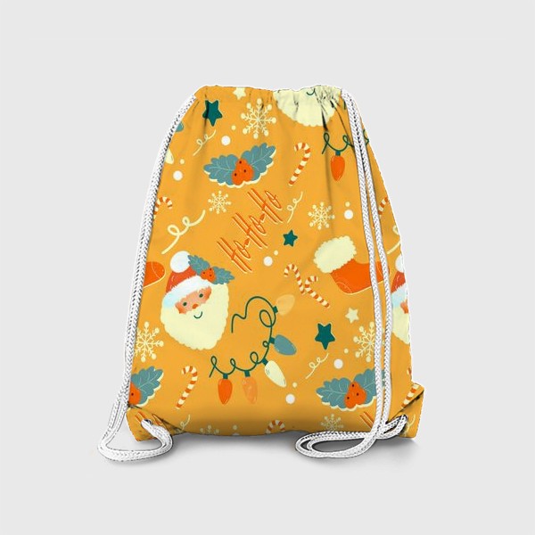 Рюкзак «оранжевый новогодний фон»