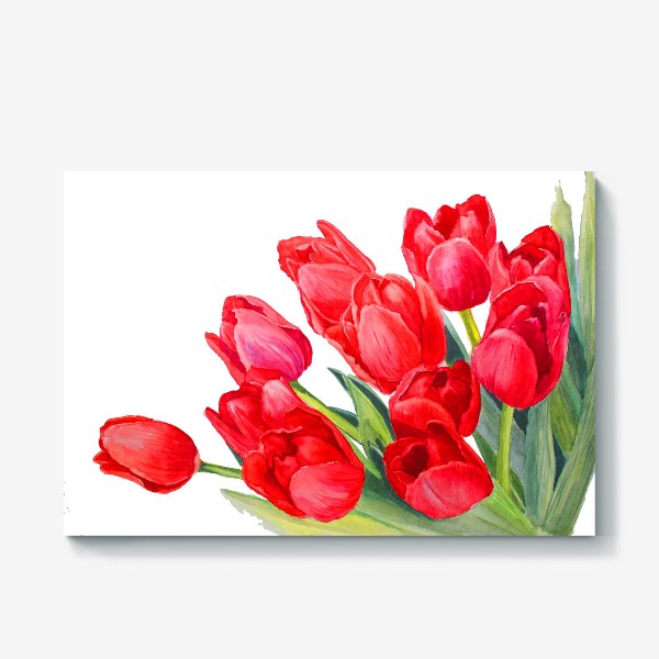 Холст «Красные тюльпаны»