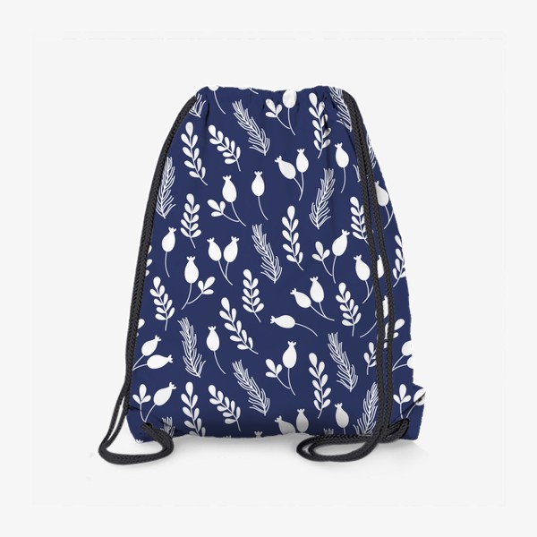 Рюкзак «Монохромный растительный орнамент»