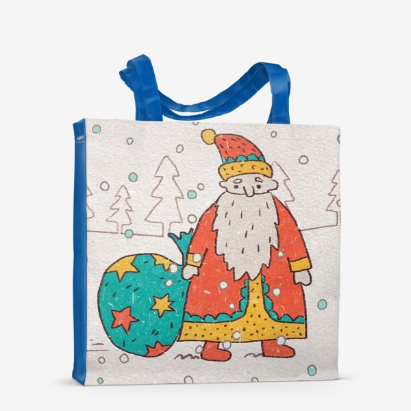 Сумка-шоппер «Дед Мороз с мешком подарков»