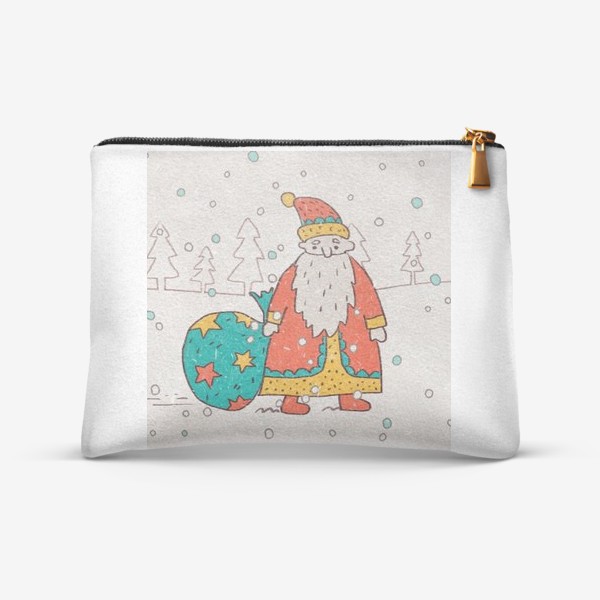 Косметичка «Дед Мороз с мешком подарков»