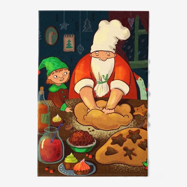 Полотенце «Дед Мороз печет пряники»