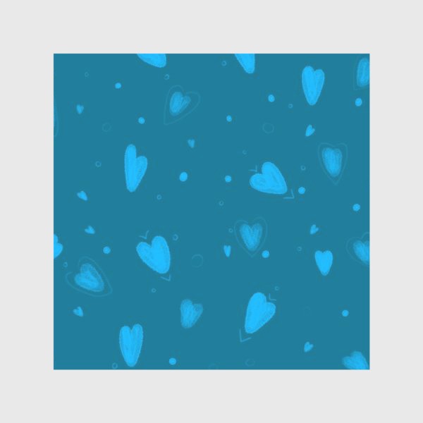 Скатерть «голубые сердечки на синем фоне паттерн на день святого валентина»