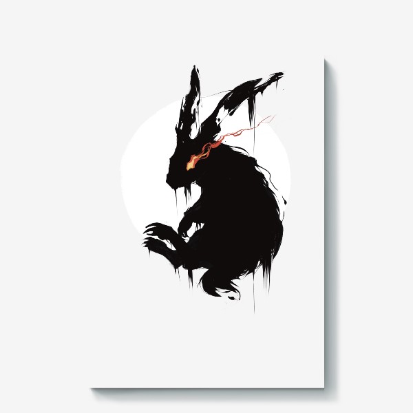 Холст «Черный Кролик »