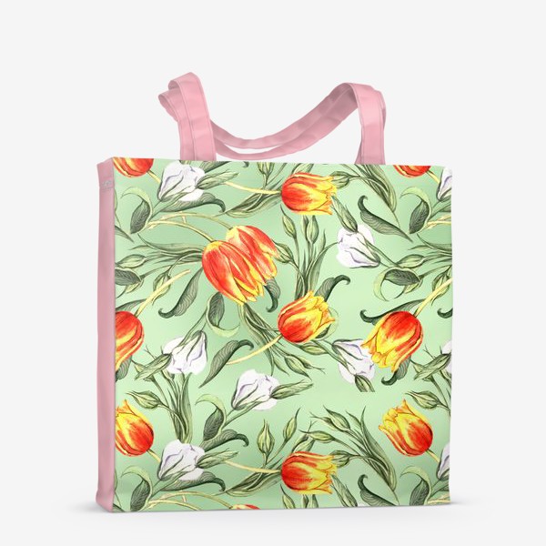 Сумка-шоппер «Паттерн с весенними цветами»