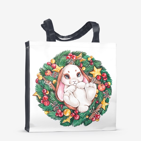Сумка-шоппер «Рождественский кролик»