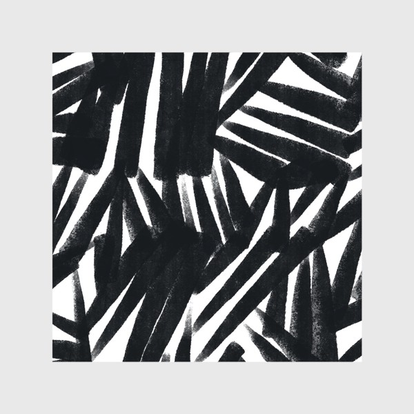 Шторы «Черно-белый абстрактный паттерн / Black and white abstract pattern»
