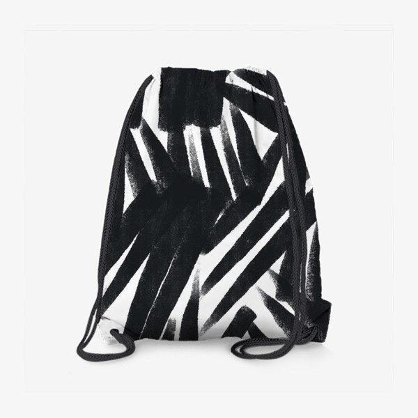 Рюкзак «Черно-белый абстрактный паттерн / Black and white abstract pattern»