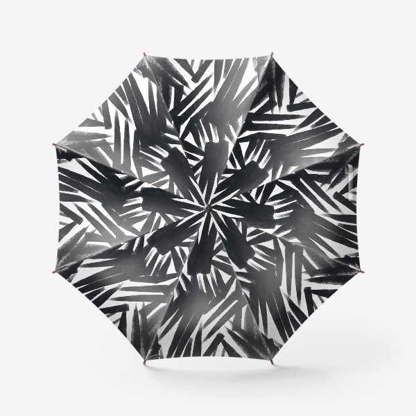 Зонт «Черно-белый абстрактный паттерн / Black and white abstract pattern»