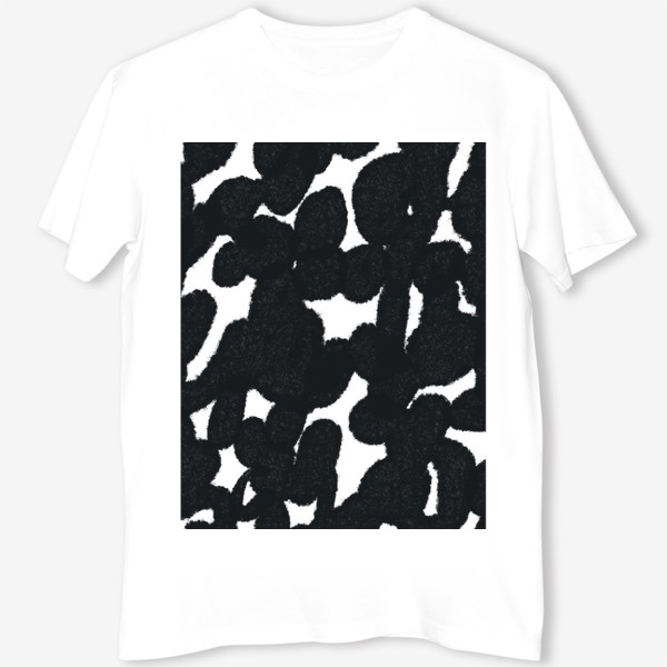 Футболка «Черно-белый абстрактный паттерн / Black and white abstract pattern»