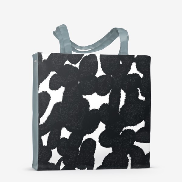 Сумка-шоппер «Черно-белый абстрактный паттерн / Black and white abstract pattern»