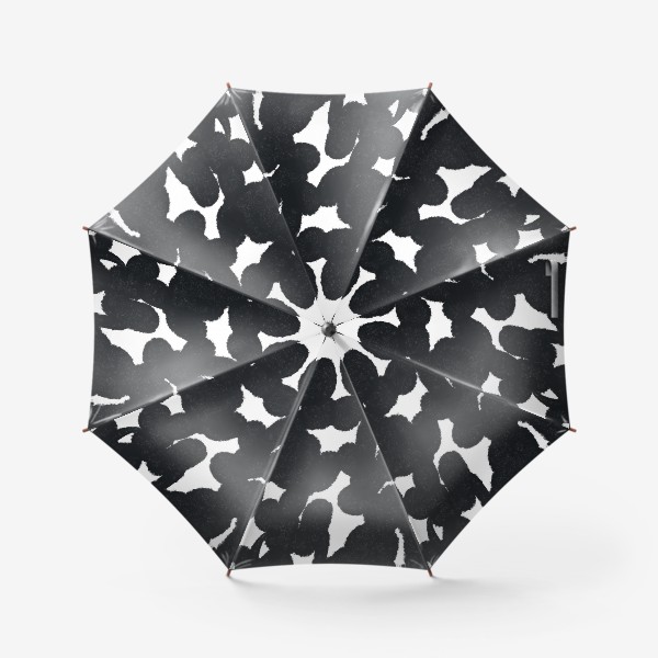 Зонт «Черно-белый абстрактный паттерн / Black and white abstract pattern»