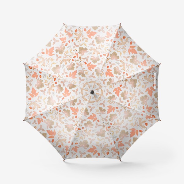 Зонт «Гербарий из листьев и цветов»