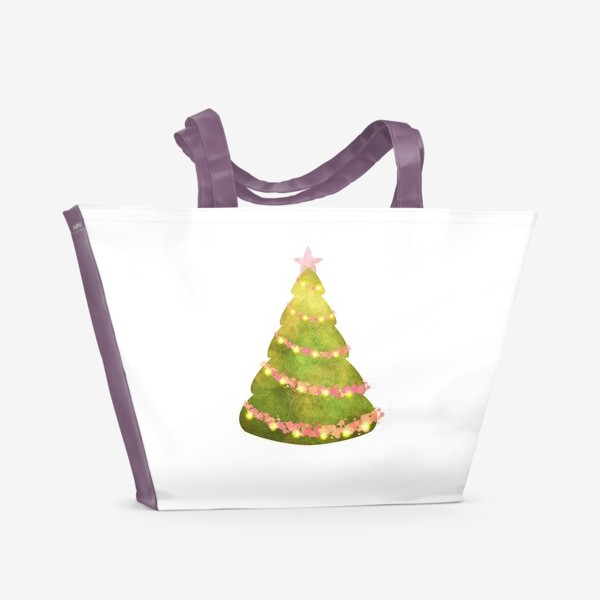 Пляжная сумка «Елка - в подарок на Новый год»