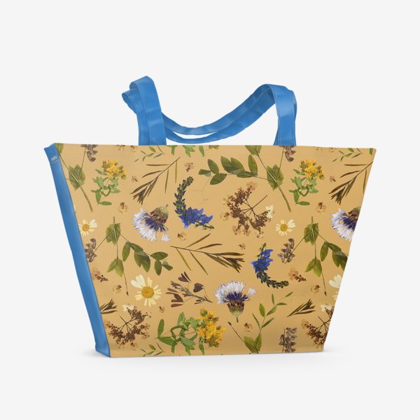 Пляжная сумка &laquo;Гербарий из цветов и листьев&raquo;