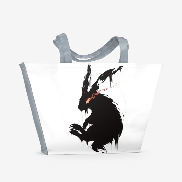Пляжная сумка «Черный Кролик »