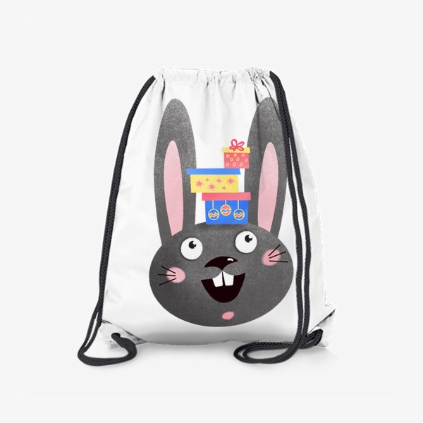 Рюкзак «Черный Кролик и подарки, Новый год»
