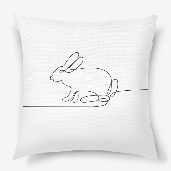 Подушка «Кролик одной линией»