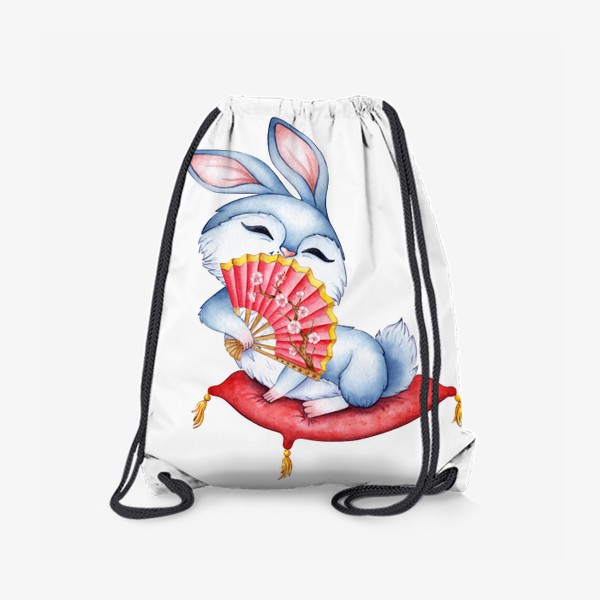 Рюкзак «Кролик на подушечке с веером  / Милый зайчик »
