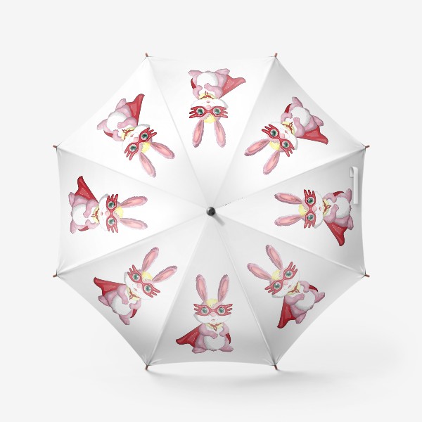 Зонт «Символ 2023 Нового года, кролик супер-герой»