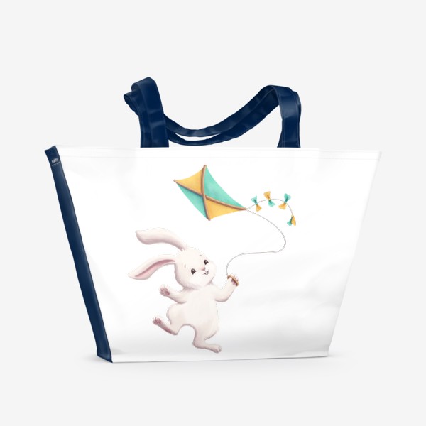 Пляжная сумка «Кролик и воздушный змей»