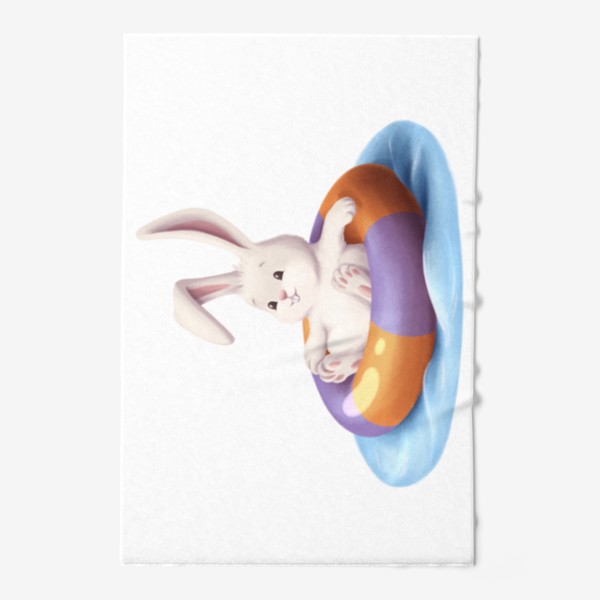 Полотенце «Кролик в надувном круге»