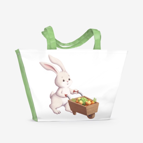 Пляжная сумка «Кролик и урожай»